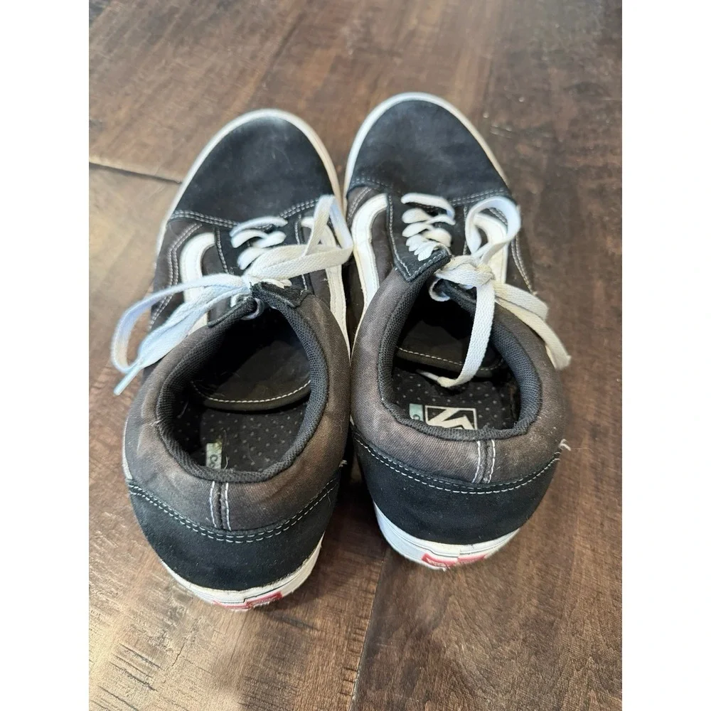 VANS Off the Wall Old Skool Low Top Black‎ Skate Shoes Men 11.5 Leather Toes